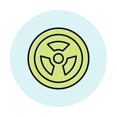 Radyasyon işareti. Web simgesi basit tasarım
