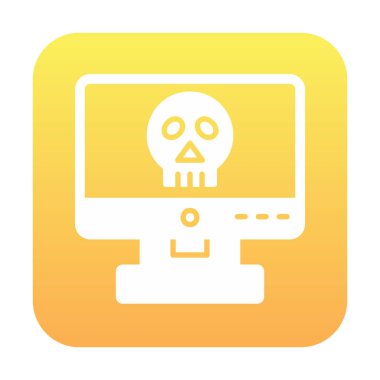 Bilgisayar korsanlığı simgesi, basit bir stil. vektör