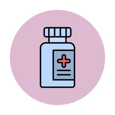 Tıbbi ikon vektör çizimi. Aşı               