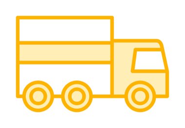 kamyon simgesi, vektör illüstrasyonu