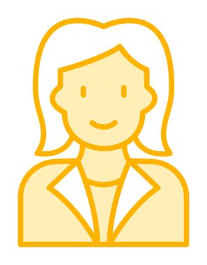 kadın avatar simgesi, vektör illüstrasyonu 