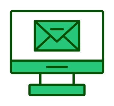 Basit düz bilgisayar e- posta iletisi vektörü