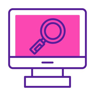 Büyütücü cam çizgi simgesi, arama konsepti