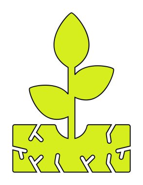 filizlenme simgesi, vektör illüstrasyonu  