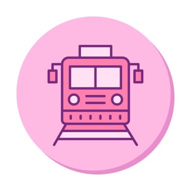 tren simgesi, vektör illüstrasyonu 