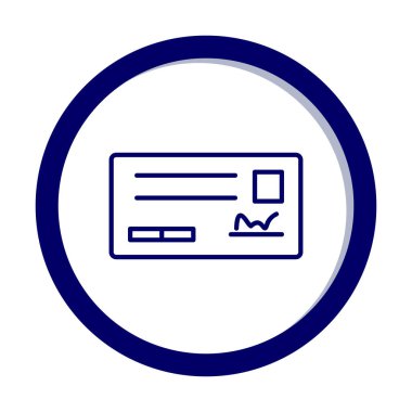 Çek çizgisi vektör simgesi