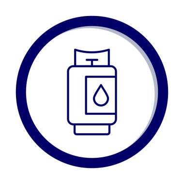 Gaz Silindiri ikon vektör illüstrasyonu  