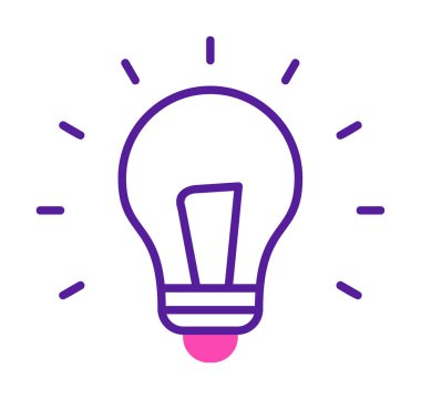 Fikir ampulü simgesi, vektör illüstrasyon tasarımı