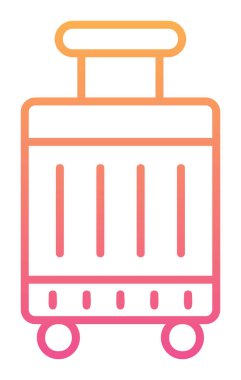 bavul ikonu vektör illüstrasyonu 