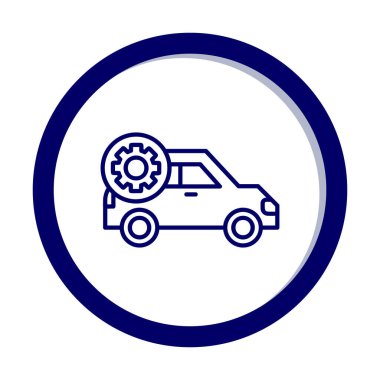 Otomobil Ayarları ikon vektör illüstrasyonu          