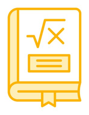 Matematik kitabı. Web simgesi basit illüstrasyon                         