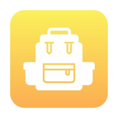 Sırt çantası ikon vektörü. Okul sırt çantası tabelası. izole edilmiş sınır sembolü çizimi