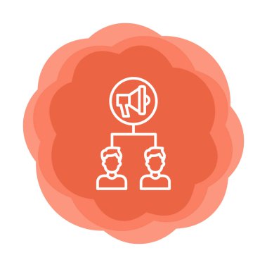 Basit Pazarlama Kampanyası simgesi, vektör illüstrasyonu