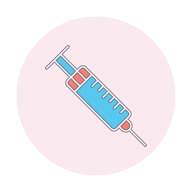 Şırınga web simgesi, vektör çizim 