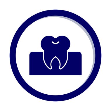 Azı dişi simgesi, vektör illüstrasyonu  