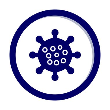 Corona virüs simgesi, covid-19 salgın hastalık sembolü, çizgi biçimi vektör simgesi