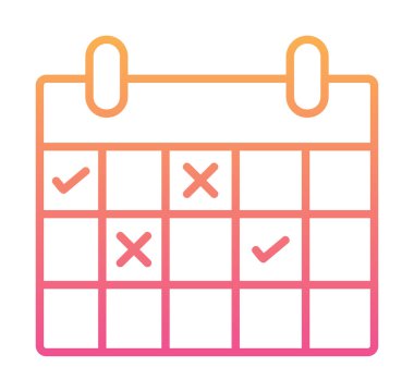 Takvim simgesi, vektör çizimi