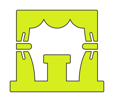 sahne ikonu vektör illüstrasyonu