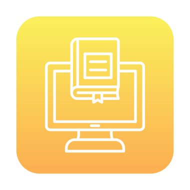 çevrimiçi kütüphane rengi vektör illüstrasyonu                        