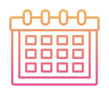 Takvim simgesi, vektör çizimi