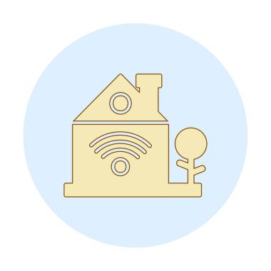 akıllı ev renkli vektör simgesi