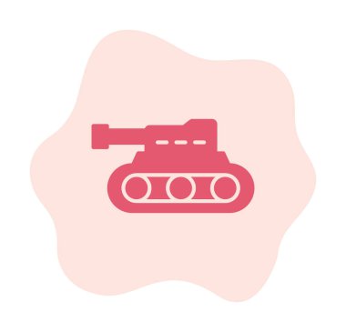 askeri tank simgesi, vektör illüstrasyonu 