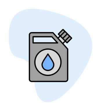  Yakıt Çubuğu simgesi, vektör illüstrasyonu   