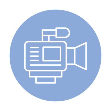 video kamera simgesi, vektör illüstrasyonu basit tasarım