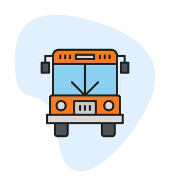 bus simgesi, vektör illüstrasyonu