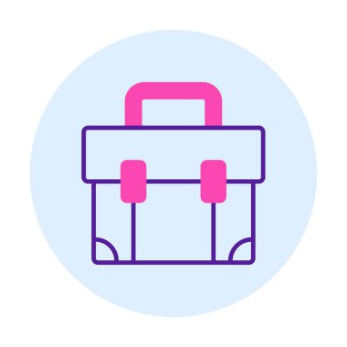 bavul ikonu vektör illüstrasyonu 