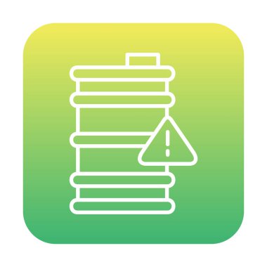 Tehlike işareti ve namlu simgesi, vektör illüstrasyonu 