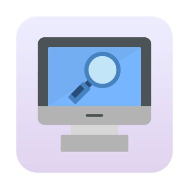 Büyütücü cam çizgi simgesi, arama konsepti