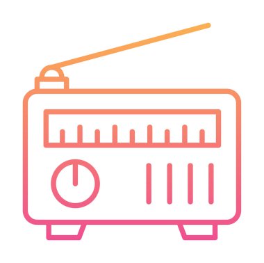 radyo simgesi web basit illüstrasyon