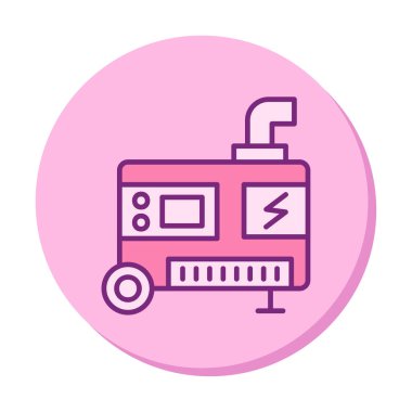 Elektrik Üretici simgesinin vektör çizimi                                        