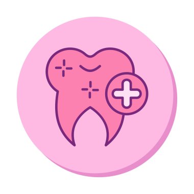 diş tıbbi ikonu vektör illüstrasyonu                   