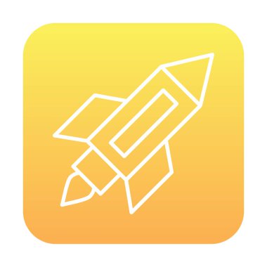 roket simgesi, vektör illüstrasyonu  