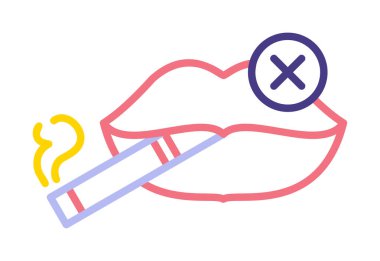 Proje ve eğlence için sigara içme simgesi yok