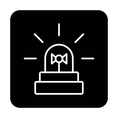 Siren simgesi, vektör çizimi 