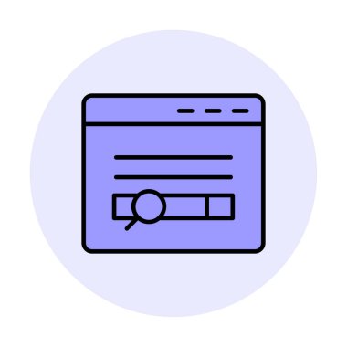 Düz simge, vektör illüstrasyonu taranıyor