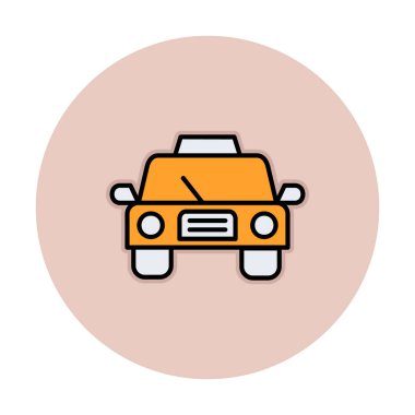 taksi simgesi vektör illüstrasyonu 