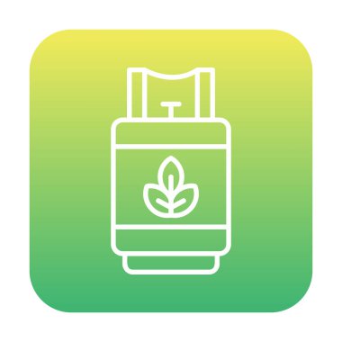 Elektrik üretim biyogaz ikonu vektör illüstrasyonu