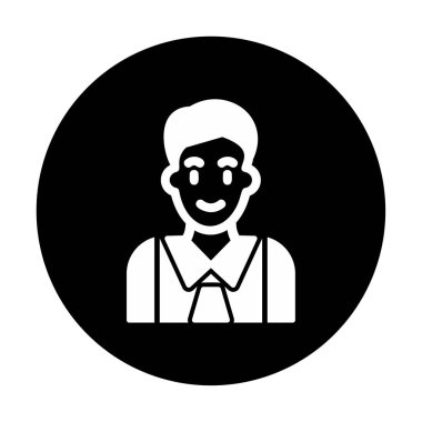 Yönetici simgesi, vektör illüstrasyonu basit tasarım