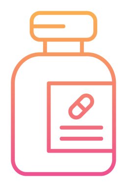 ilaç şişesi simgesi, vektör illüstrasyonu