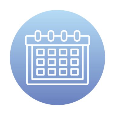 Takvim simgesi, vektör çizimi