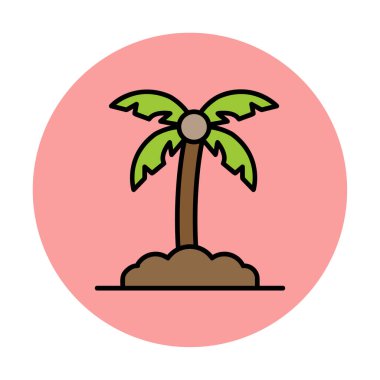 palmiye ağacı kutsal kişilerin resmi, vektör çizim 