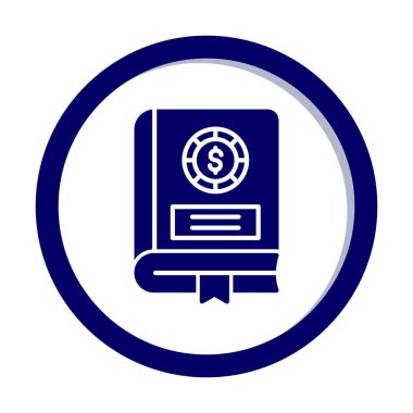 Basit Finansal Kitap simgesi, vektör illüstrasyonu