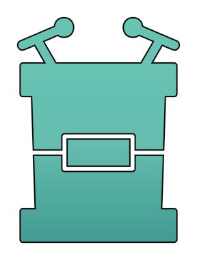 Modern Tribune simgesinin vektör çizimi                     