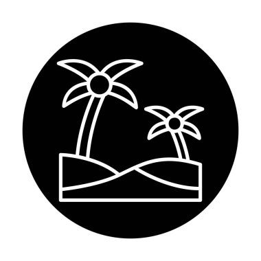 plaj simgesi vektörü beyaz arkaplanda izole edildi