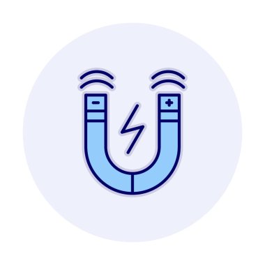 Manyetik alan simgesi, vektör illüstrasyonu