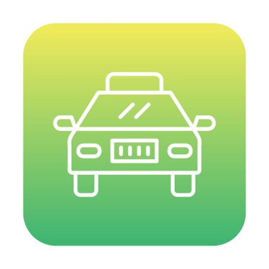 taksi simgesi vektör illüstrasyonu 